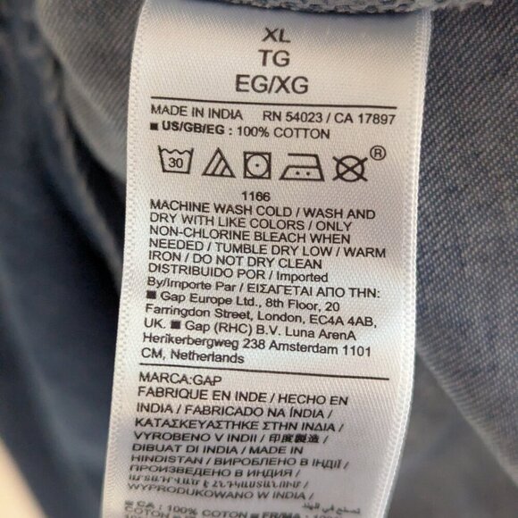 GAP Tiered Denim Mini Shirtdress - Picture 10 of 11